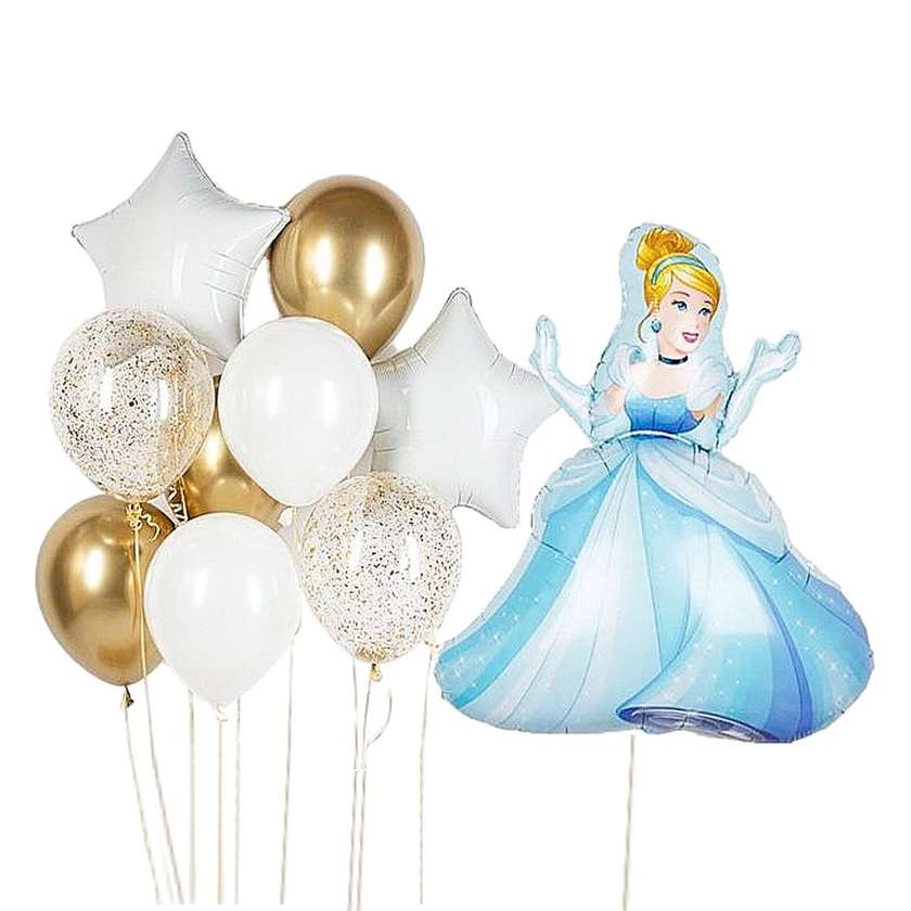 Set of balloons with helium "Cinderella" (10pcs)(23)