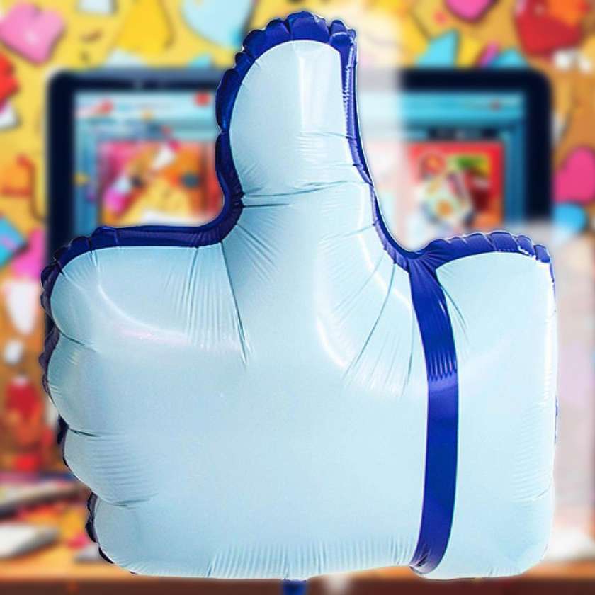 Foil balloon with helium "Like" 1 pc (64x56 cm)