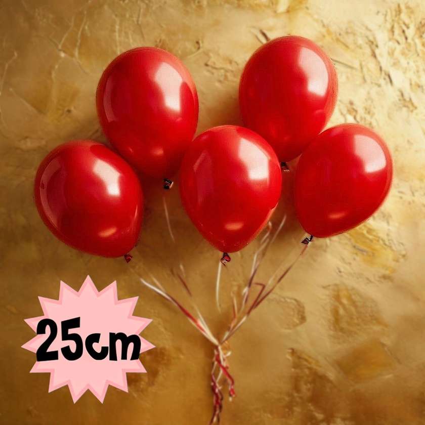 Balloons with helium 25cm (1pc) Red