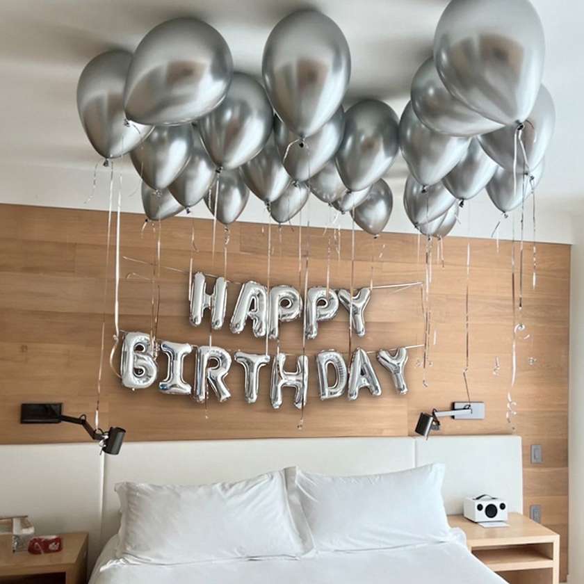 Surprise room(37 pcs). Balloons set. There are 30 cm latex balloons on the photo