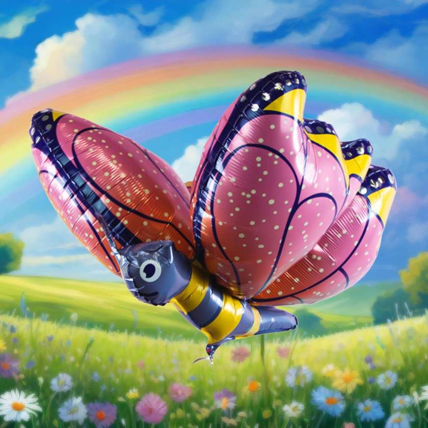 3D foil balloon with helium "Butterfly" 1 pc (84x71cm)