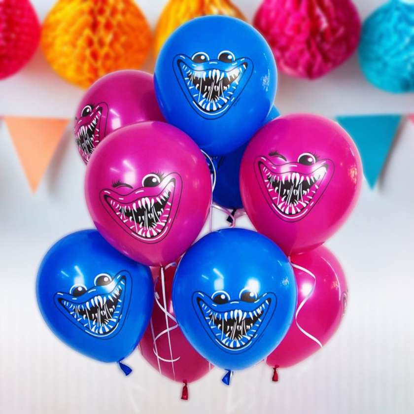 Balloons with helium Huggy Wuggy 30 cm (1pc) blue and pink