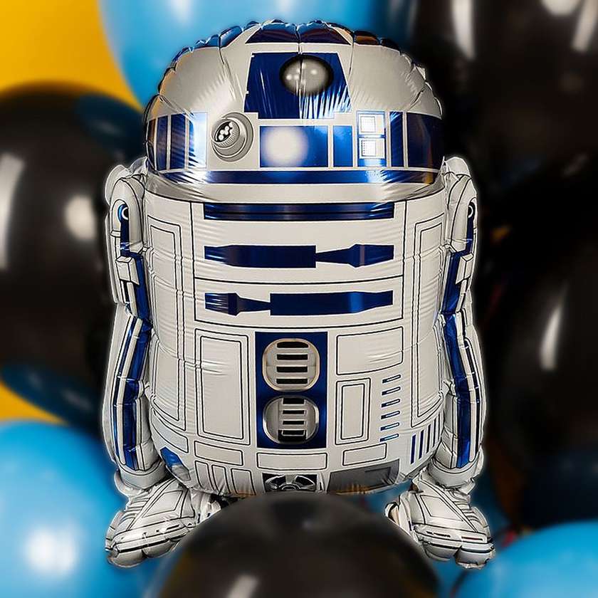 Foil balloon with helium "R2-D2" 1pc (54x42cm)(114)