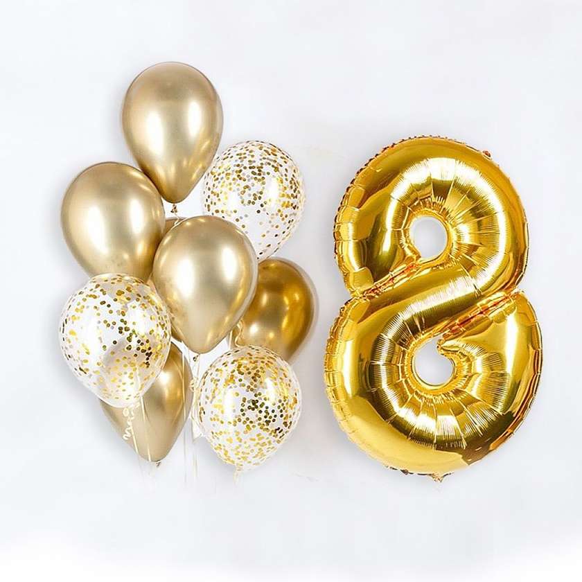 Set of balloons with helium (10pcs)(45)