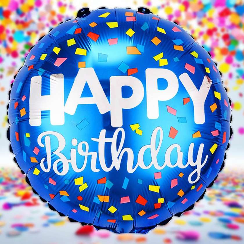 Foil balloon with helium (41 cm) HAPPY BIRTHDAY (1pc)(28)