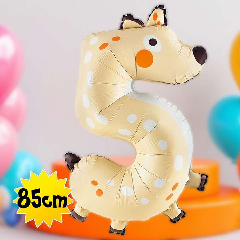 Foil balloon with helium number "1" 85cm, deer