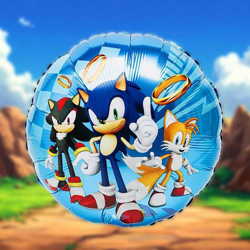 Foil balloon with helium Sonic 1pcs (41cm)(94)