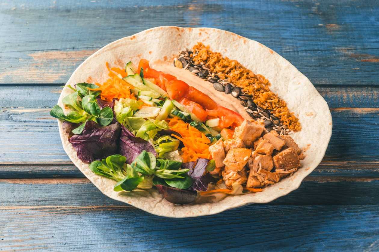 Wrap with chicken