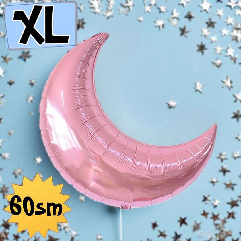 Foil moon XL with helium (65cm), (1pc)