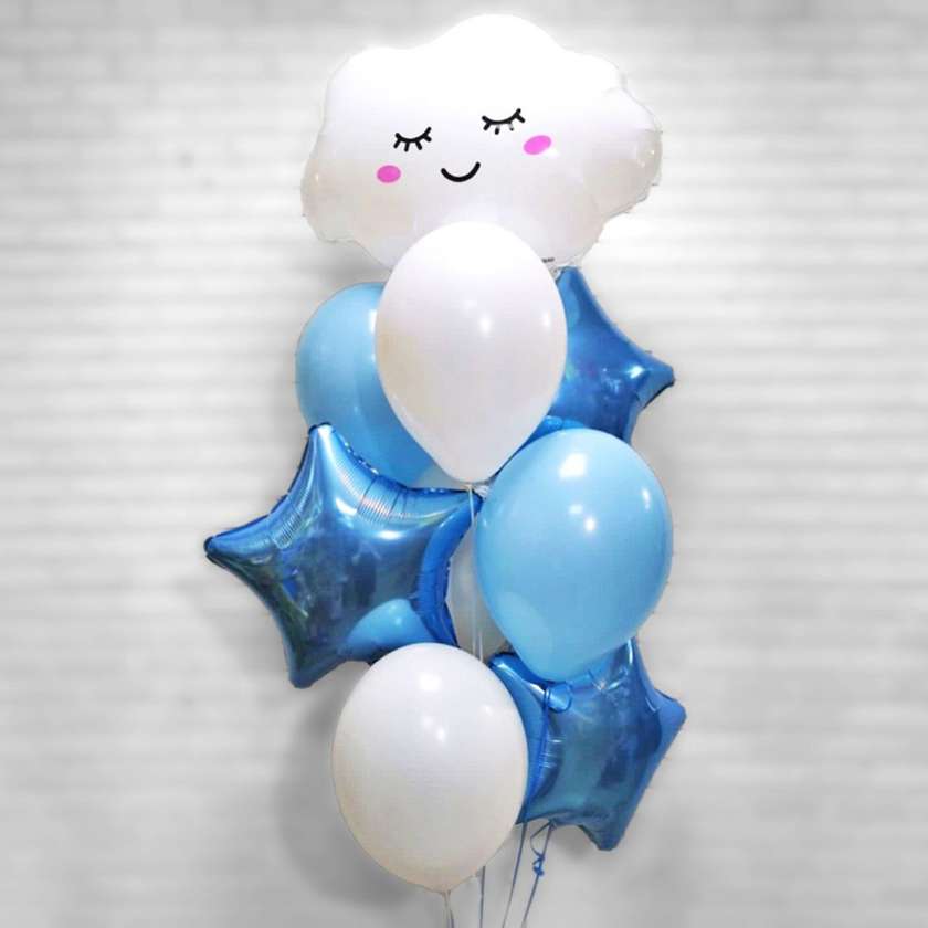 Set of balloons with helium Cloud (10 pcs)(107)