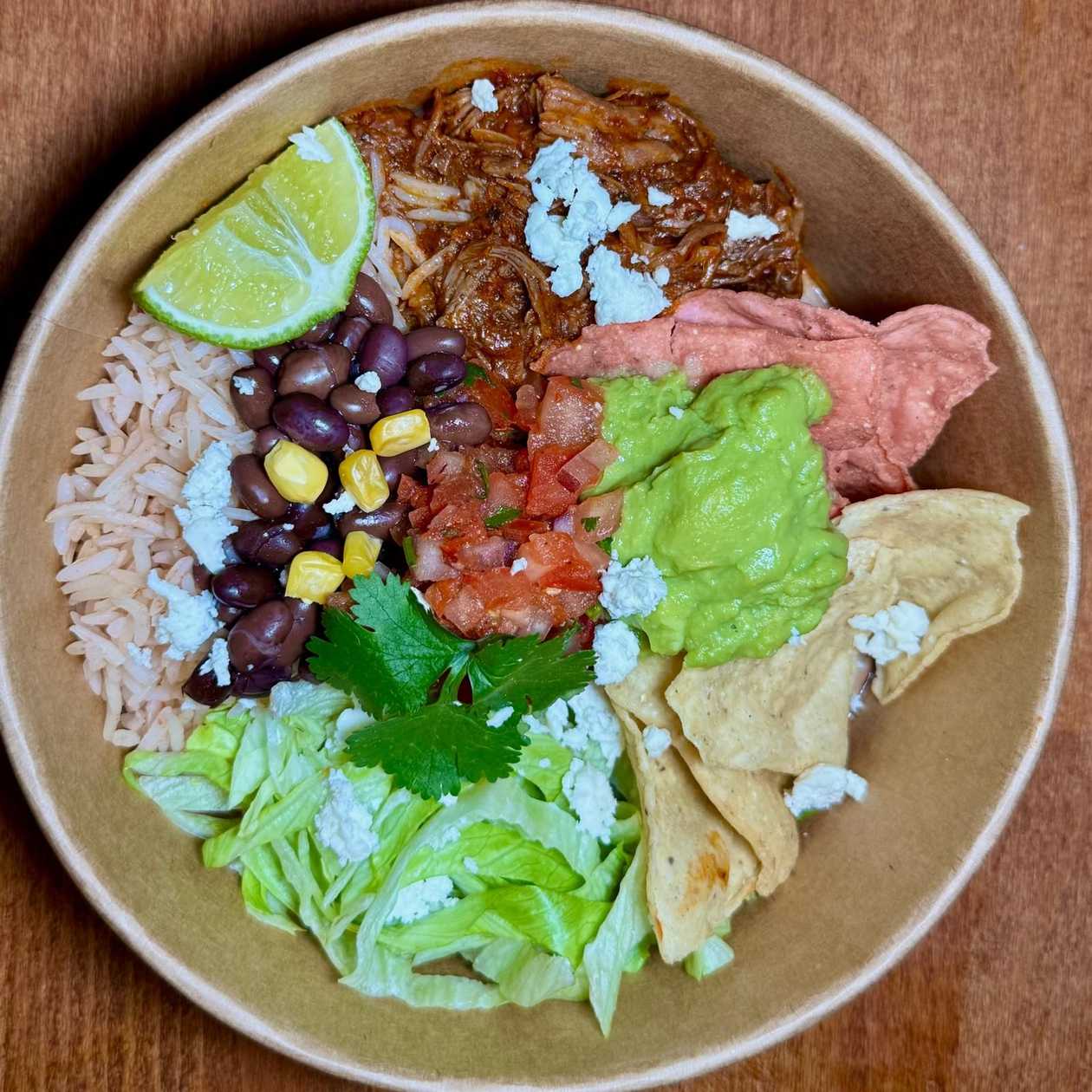 Pork Nachos Bowl