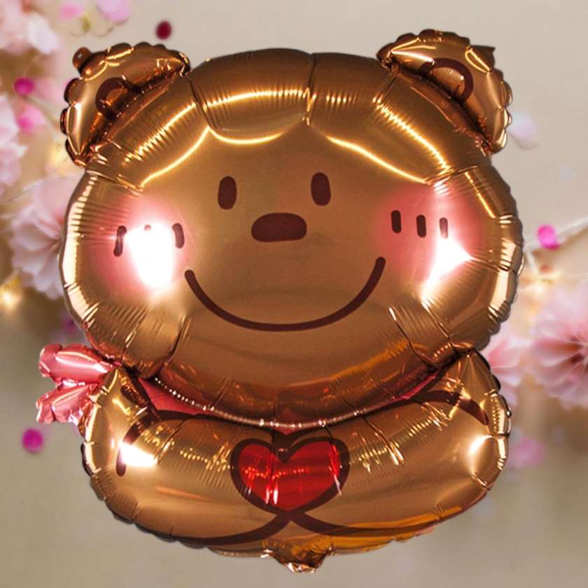 Foil balloon with helium "Bear" 1pc (59x49cm)(147)