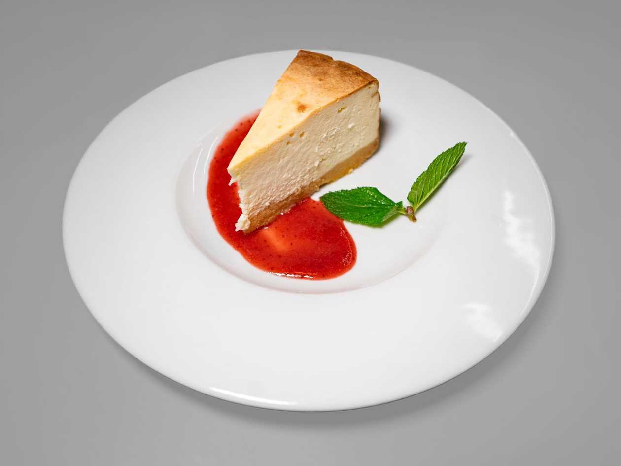 Ricotta Cheesecake With Strawberry Sauce