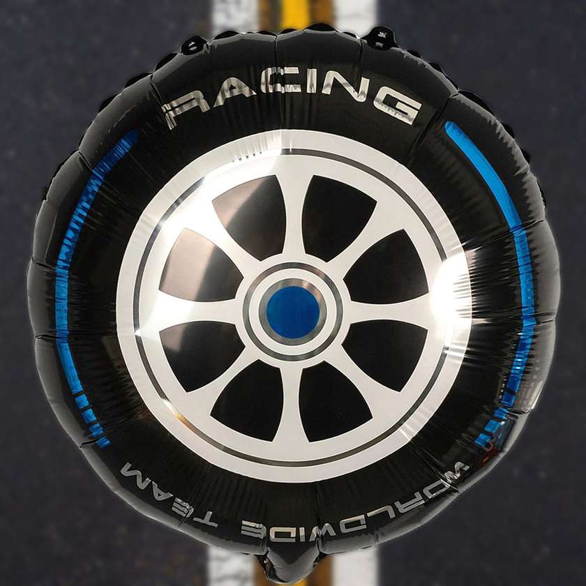Foil balloon with helium "Wheel Formula 1" 1 pс (41 cm)(186)