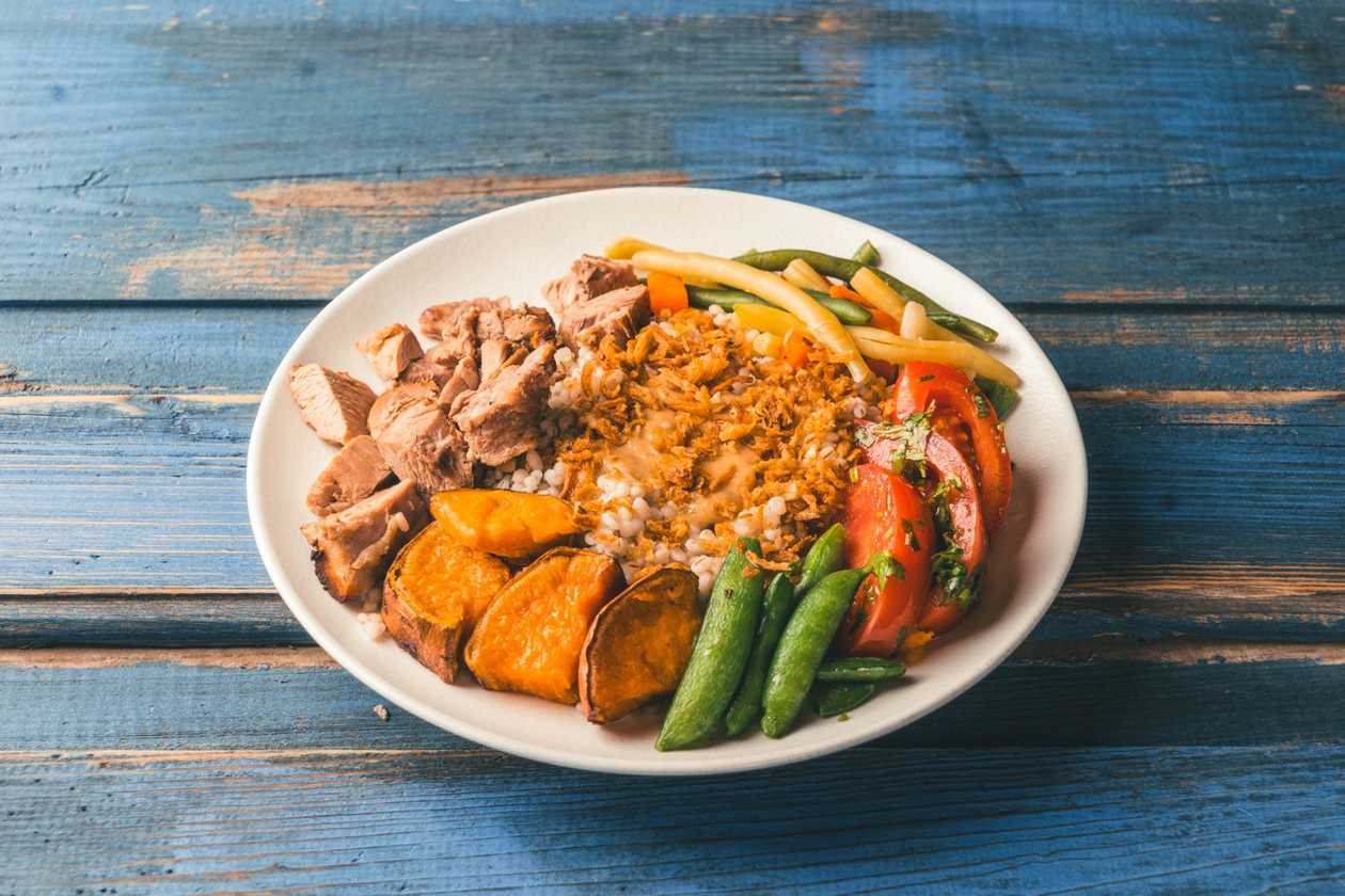 Harvest Box with turkey meat