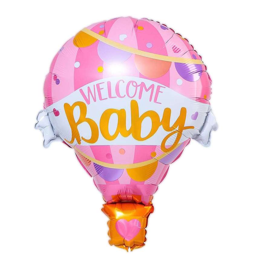 Foil balloon with helium "Welcome Baby" 1pc (65x55cm)(95)