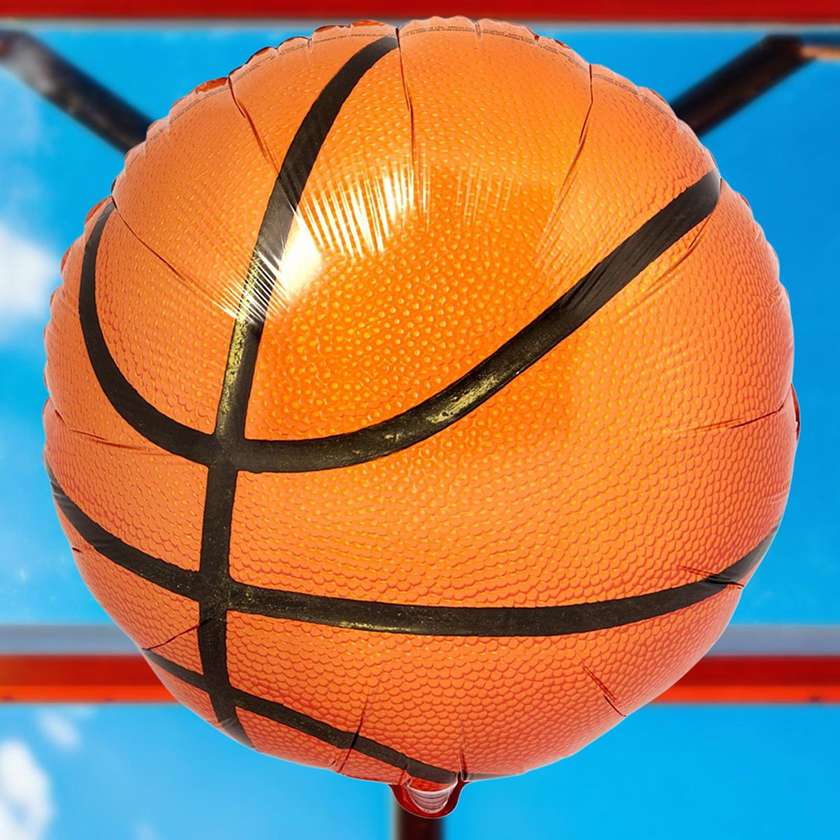 Foil balloon with helium "basketball" 1pc (41cm)