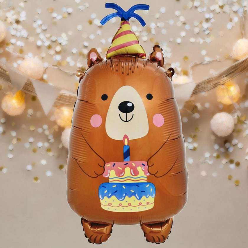 Foil balloon with helium "Bear" 1pc (60x38cm)(146)