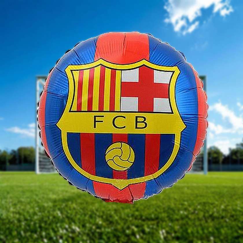 Foil balloon with helium Football Barcelona 1pc (41cm)(2)