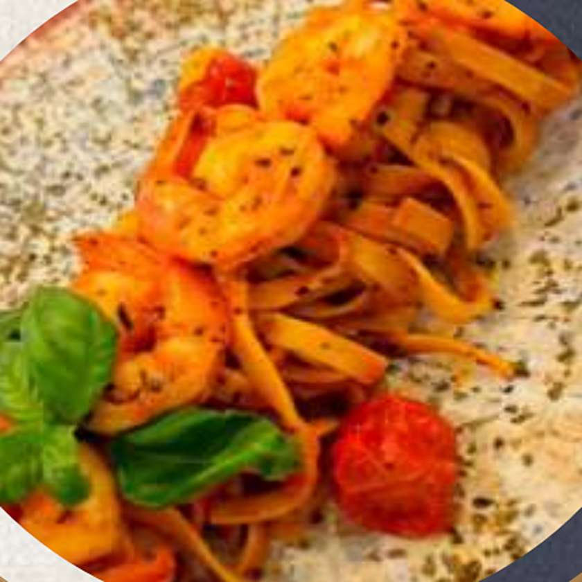 Shrimps Peperoncini Tagliatelle