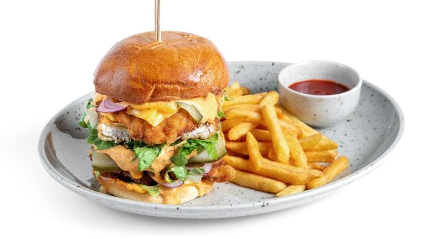 Meatball Double chicken Milanese and a side of fries