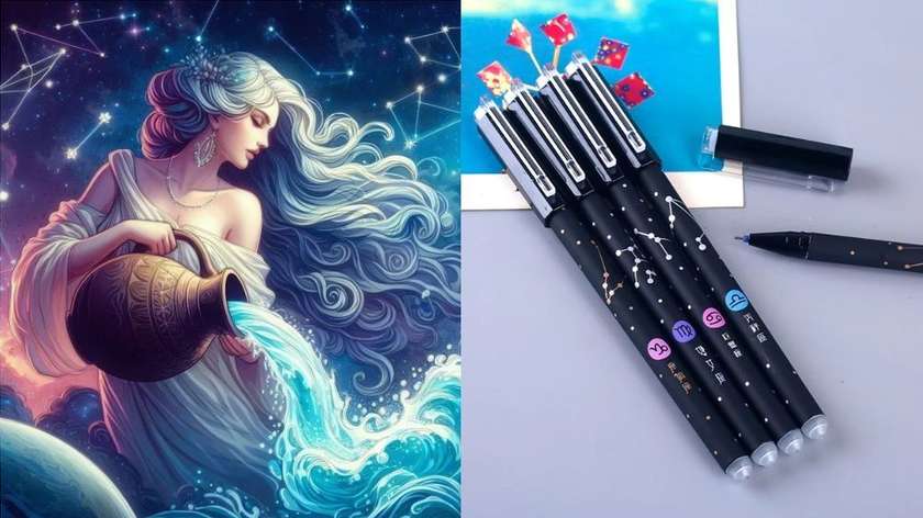 Aquarius Zodiac Pen