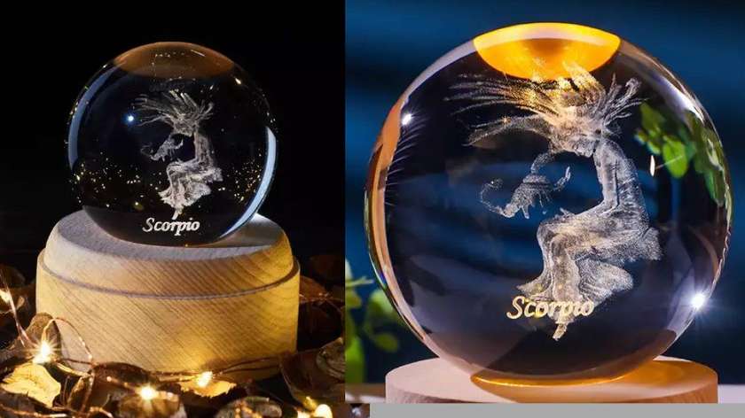 Crystal LED Sphere - Scorpio (Large)