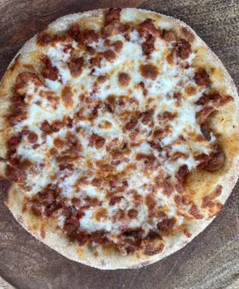 Pizza with pork