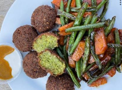 Falafel with pumpkin