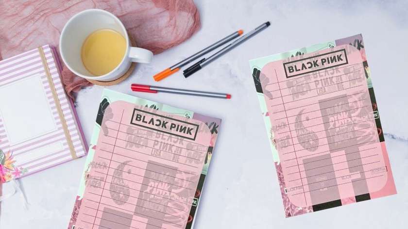 Daily Planner Black Pink