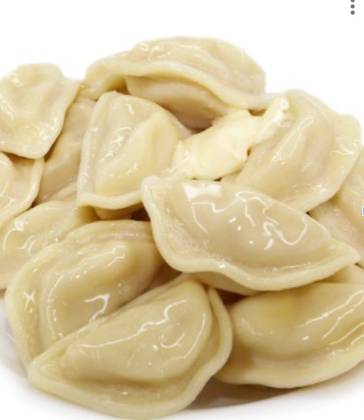 Pierogi with potatoes, butter and sour cream