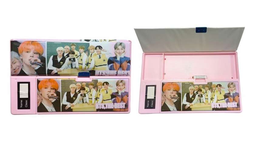BTS Pink Large Pencil Case