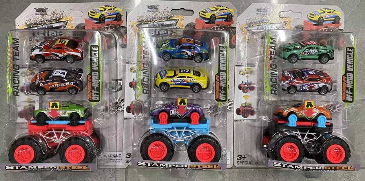 სათამაშო მანქანების ნაკრები/3-Piece Transforming Off-Road Vehicle Set (3 Assorted Models)