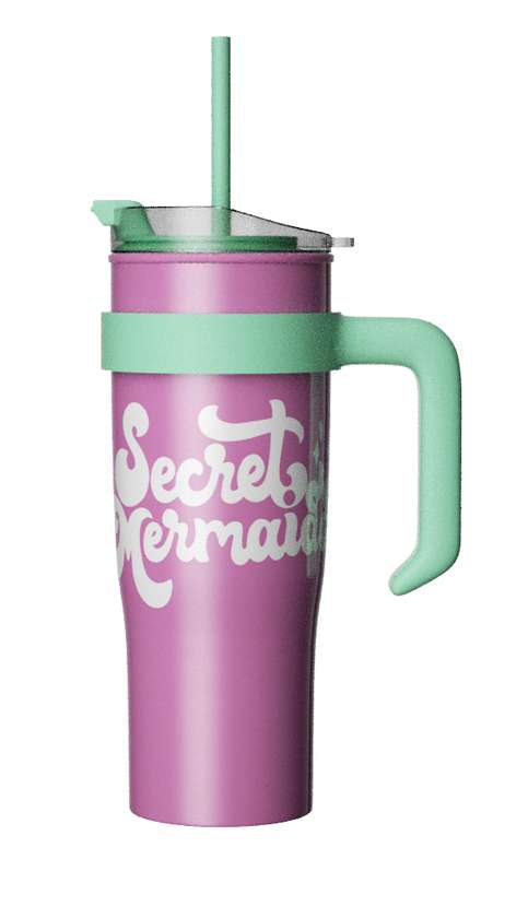 თერმოსი/Sweet Funk Large Capacity Tumbler with Straw (1600mL)(Pink Green)