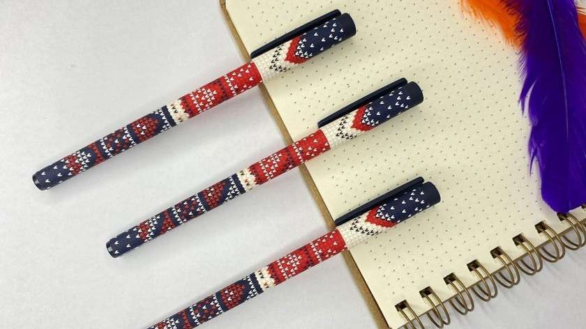 Red Patterned Pen