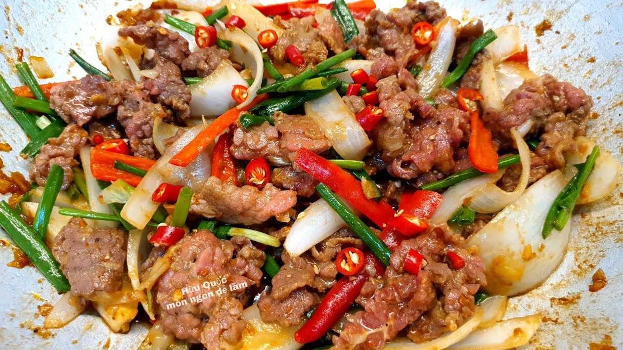 Vită picantă la wok 400g/ Bò xào cay