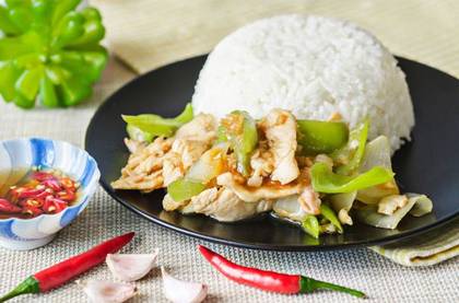 Fried rice Sweet peper (ข้าวพริกหยวก)