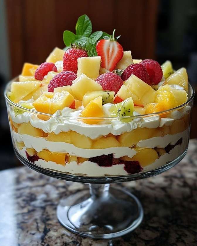 Mixed fruit triffles ( Assorted seasonal fruits bowl )