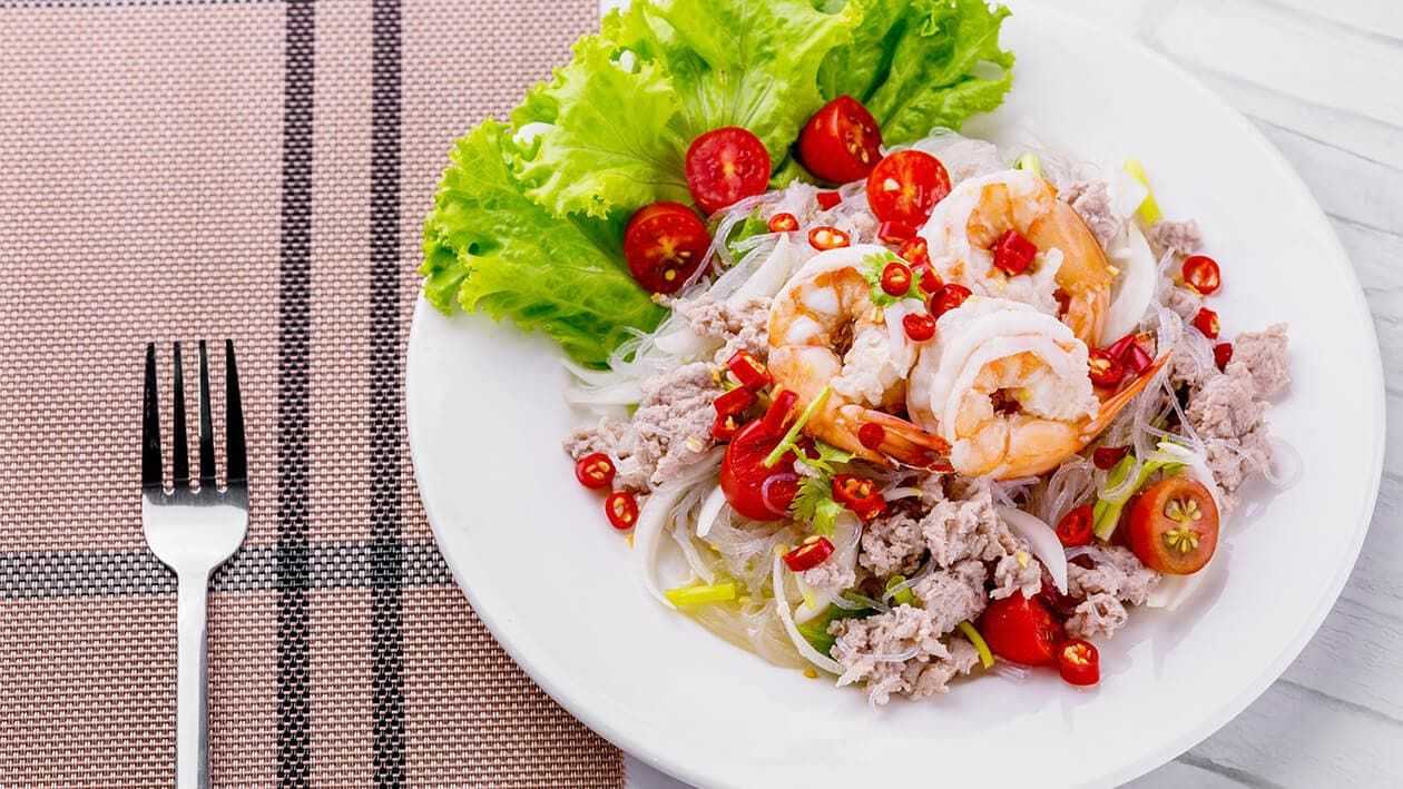 Spicy glass noodles mixed salad(ยำวุ้นเส้น)