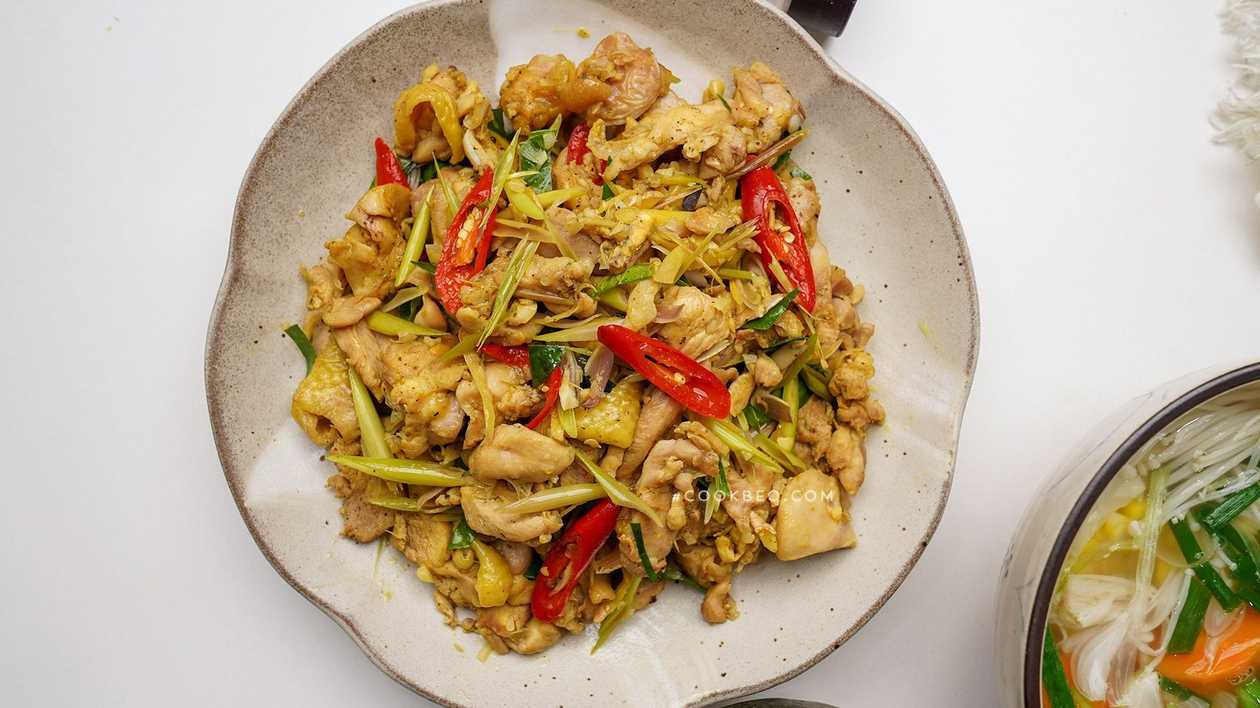 Pui cu lemongrass și ardei iute 400g/ Gà xào sả ớt