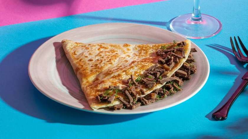 Crepe with beef