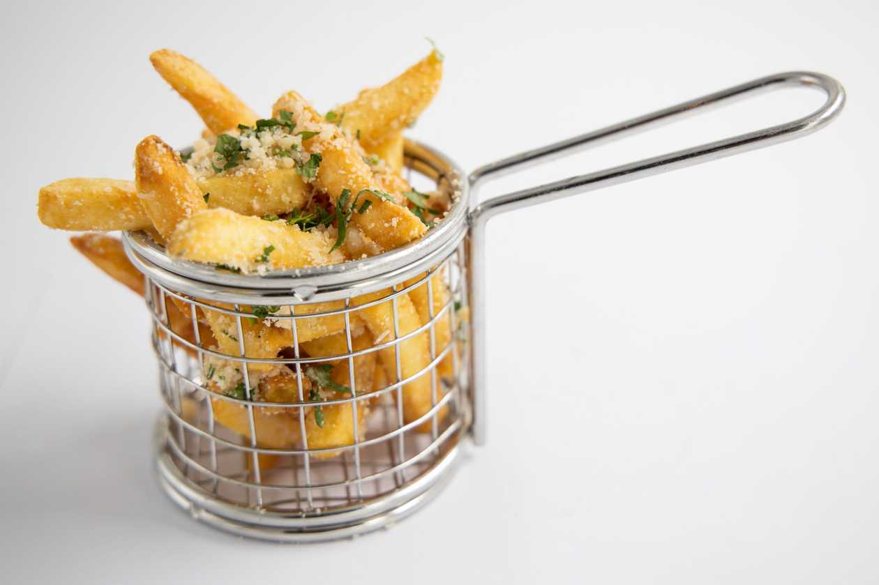 French fries with parmesan and garlic