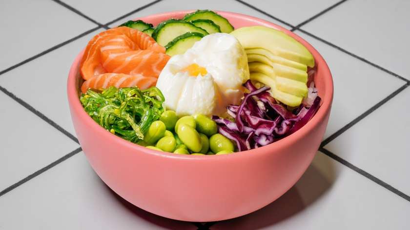 Poke with Salmon