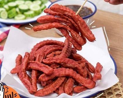 Fried Sausage (ไส้กรอกแดงทอด)