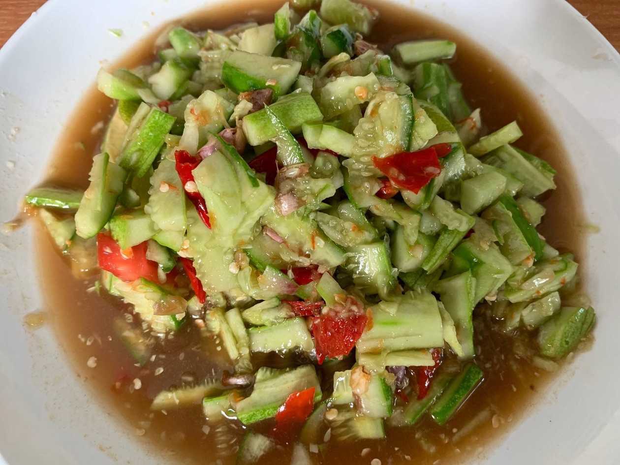 Spicy Cucumber salad (ตำแตง)