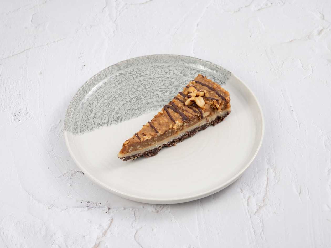 Healthy snickers cake