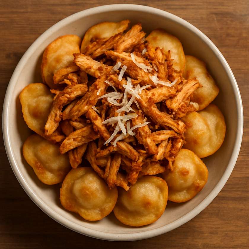 Dumplings with kebab meat