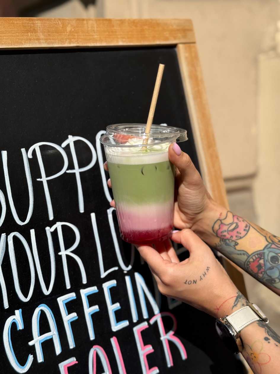 Matcha Róża malina