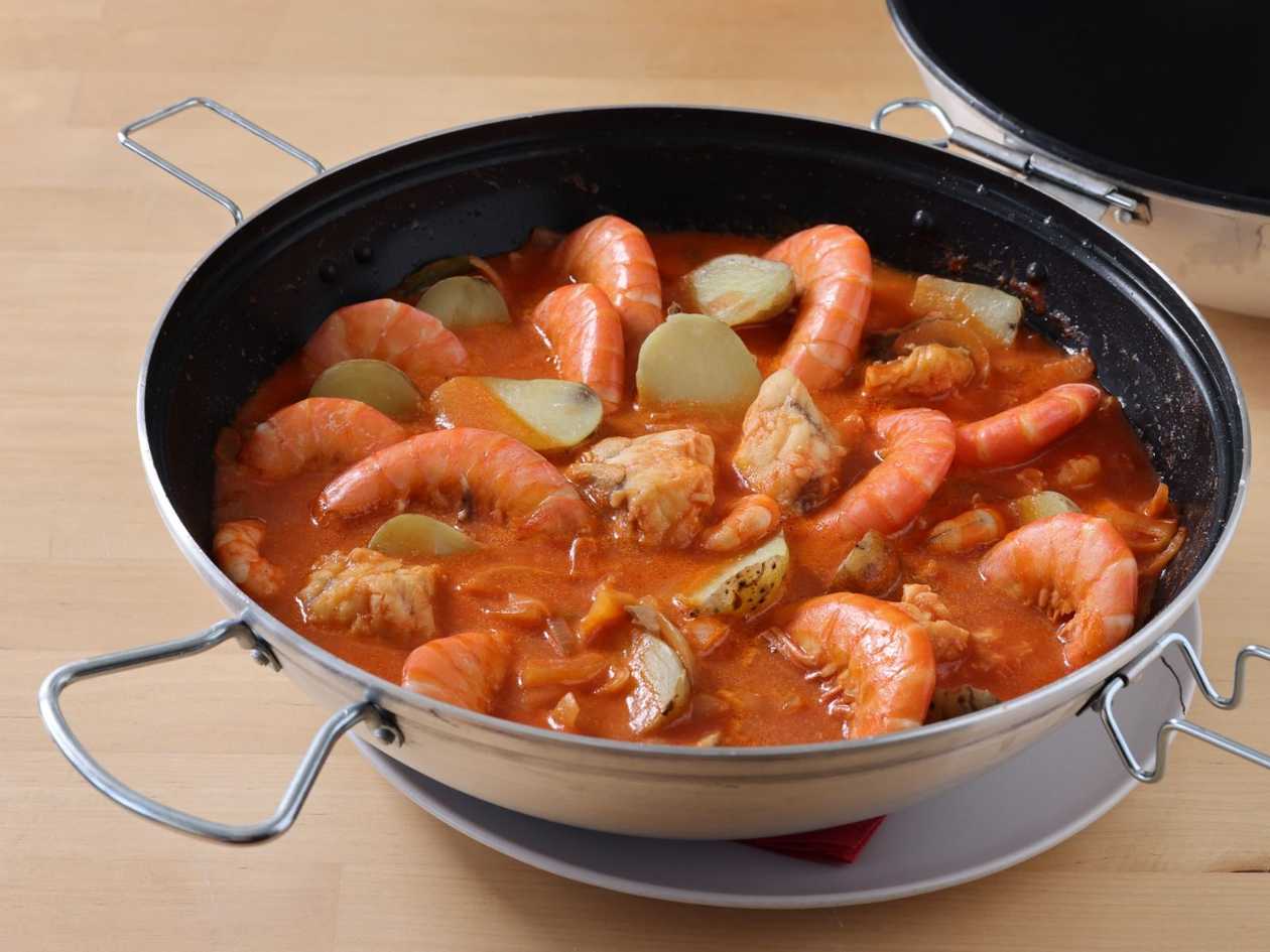 Monkfish and Shrimp Cataplana