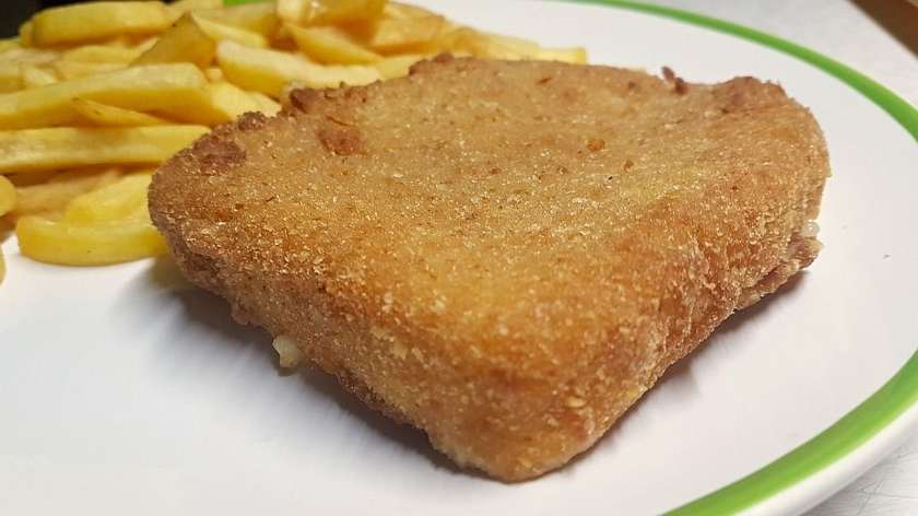 Fried Cheese with French Fries